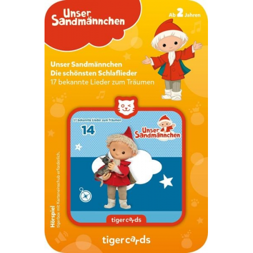 Tiger Media - Tigercards - Unser Sandmännchen - Die schönsten Schlaflieder-17 bekannte Lieder zum Tr