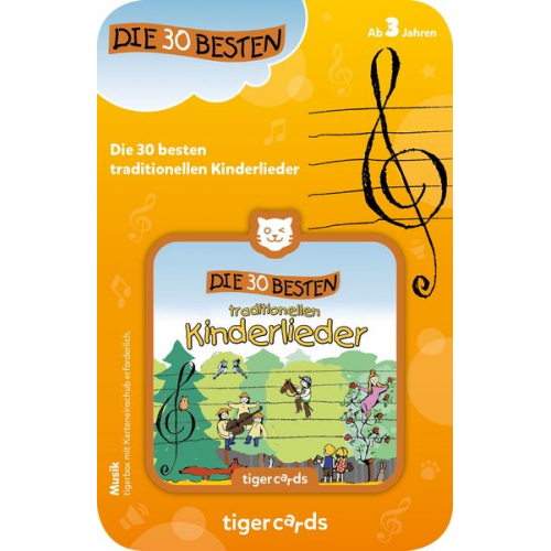 Tiger Media - Tigercards - Die 30 Besten - Die 30 besten traditionellen Kinderlieder