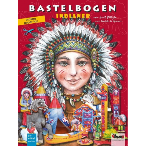 Indianer Bastelbogen