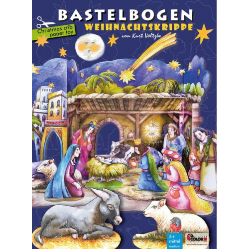 Weihnachtskrippe Bastelbogen