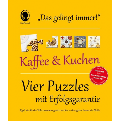 Das "Gelingt-immer"-Puzzle Kaffee und Kuchen. Das Puzzle-Spiel für Senioren mit Demenz