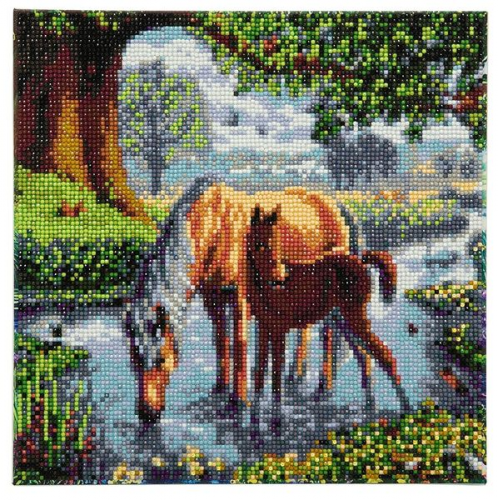 Craft Buddy CAK-SC1 - Fell Ponies, 30x30cm Crystal Art Kit, Diamond Painting