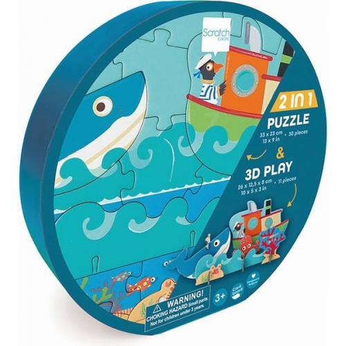 Scratch - 2in1 Spielpuzzle 3D Ozean 30 Teile