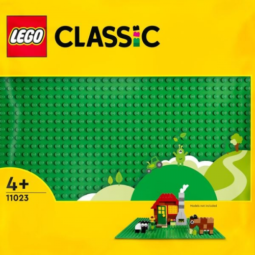 LEGO Classic 11023 Grüne Bauplatte, Grundplatte für LEGO Sets, 32x32