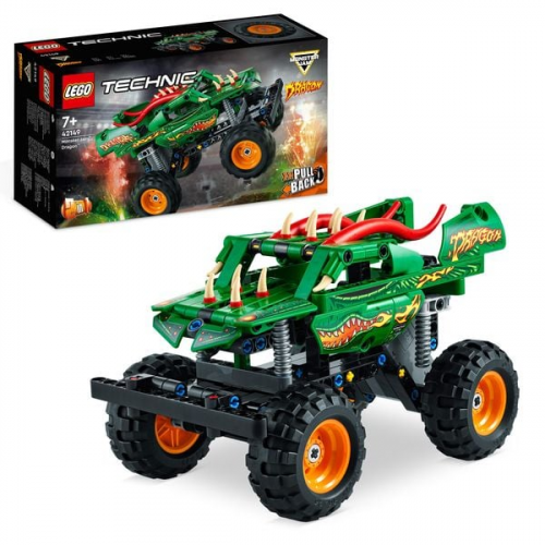 LEGO Technic 42149 Monster Jam Dragon, Monster Truck-Spielzeug 2in1-Set