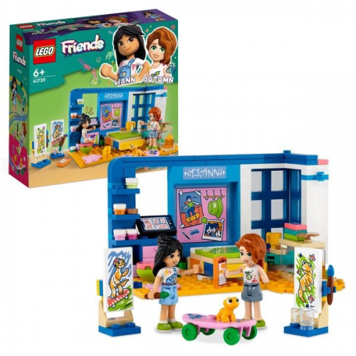 LEGO Friends 41739 Lianns Zimmer, Mini-Puppen und Spielzeug-Tier-Set