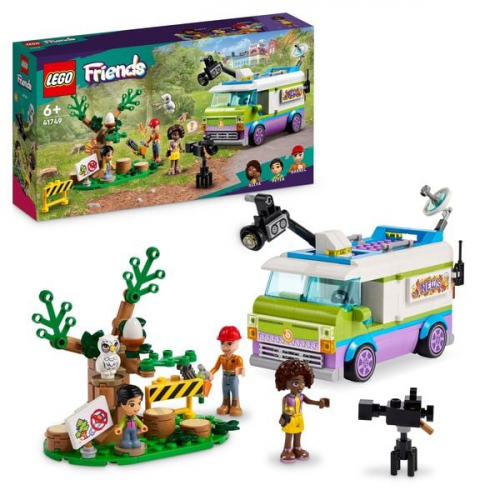 LEGO Friends 41749 Nachrichtenwagen, Tierrettung-Spielzeug für Kinder