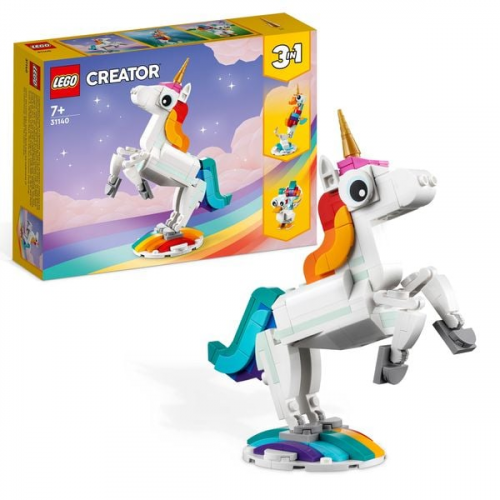 LEGO Creator 3in1 31140 Magisches Einhorn Spielzeug Tierfiguren-Set