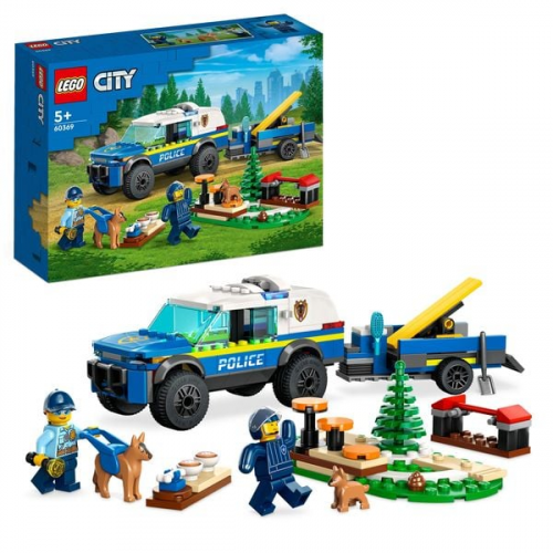 LEGO City 60369 Mobiles Polizeihunde-Training, Spielzeug-Auto