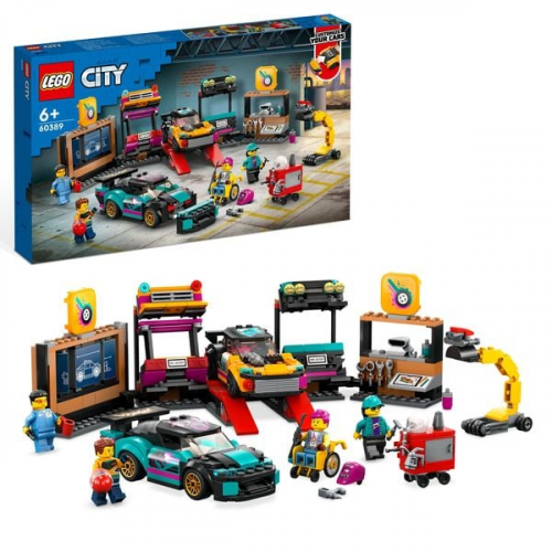LEGO City 60389 Autowerkstatt Set, Spielzeugautos ab 6 Jahren