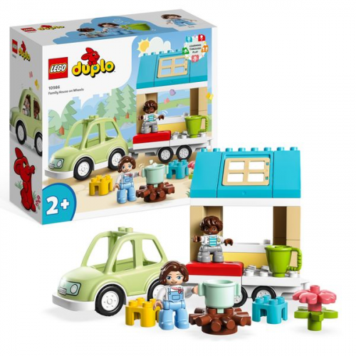 LEGO DUPLO 10986 Zuhause auf Rädern, Spielzeugauto mit großen Steinen