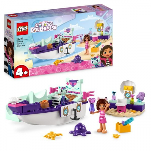 LEGO Gabby's Dollhouse 10786 Meerkätzchens Schiff und Spa Spielzeug Boot