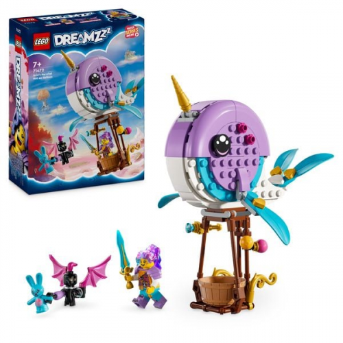 LEGO DREAMZzz 71472 Izzies Narwal-Heißluftballon, Meerestiere-Spielzeug
