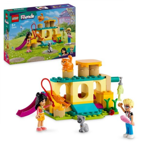 LEGO Friends 42612 Abenteuer auf dem Katzenspielplatz, Set mit Spielzeug-Tieren