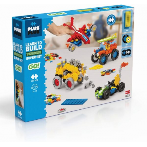 Plus-Plus - 800 Kreativ Bausteine Fahrzeuge Set Learn to build