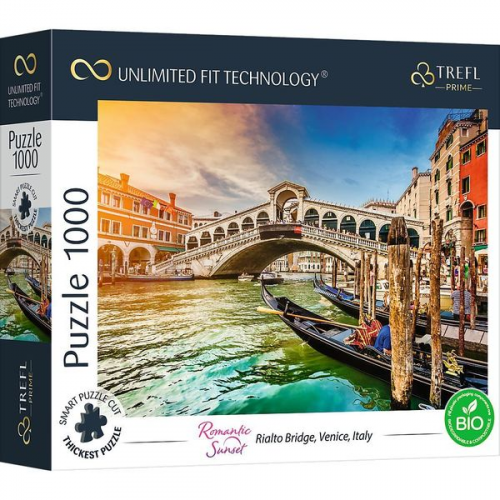 UFT Puzzle 1000 - Romantic Sunset: Rialto Brücke, Vendig, Italien