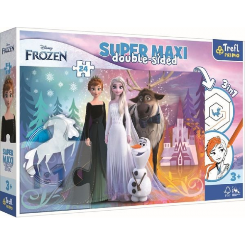 Primo Super Maxi Puzzle 24 Teile und Malvorlage Disney Frozen 2