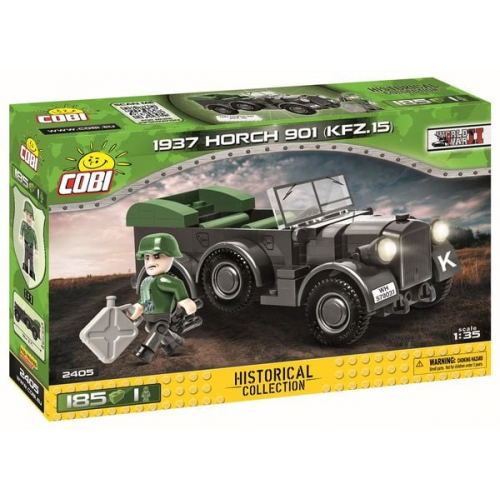 COBI 2405 - Historical Collection, 1937 HORCH 901 KFZ.15, Geländewagen, 185 Klemmbausteine 1 Figur