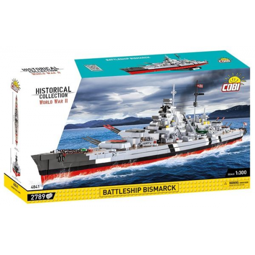 COBI Historical Collection 4841 - Bismarck Schlachtschiff WWII, 2789 Klemmbausteine