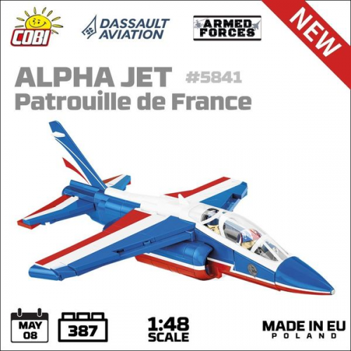 COBI Armed Forces 5841 - Alpha Jet Patrouille de France, 1:48 Bausatz, 387 Klemmbausteine