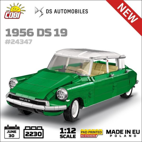 COBI 24347 - Citroen 1956 DS 19, 2230 Klemmbausteine, Maßstab 1:12