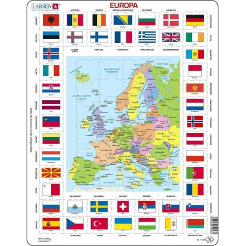 Europa Länder + Flaggen (Kinderpuzzle)