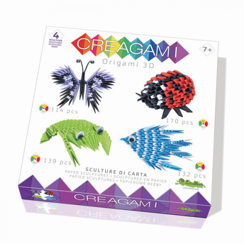 Creagami - Origami 3D 4er Set Tiere, 555 Teile