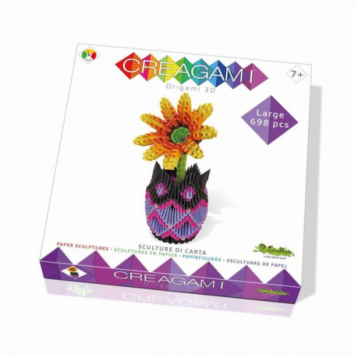 Creagami - Origami 3D Vase mit Blumen, 698 Teile