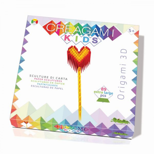 Creagami - Origami 3D KIDS Herz, 89 Teile