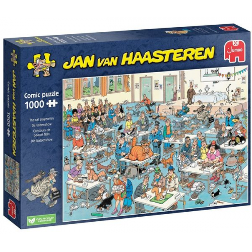 Jumbo 1110100032 - Jan van Haasteren, Die Katzenshow, Comic-Puzzle, 1000 Puzzle