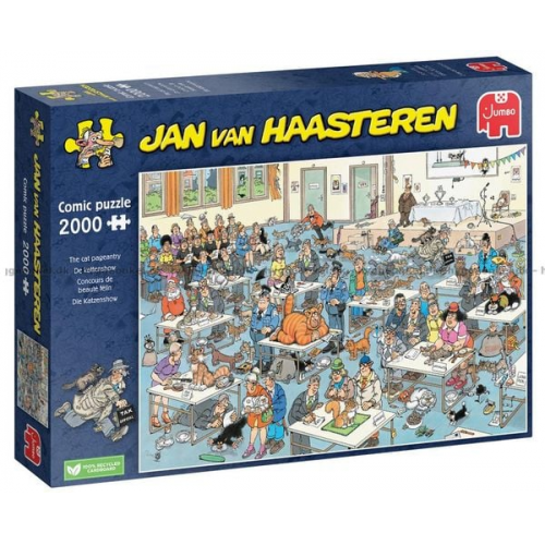 Jumbo 1110100033 - Jan van Haasteren, Die Katzenshow, Comic-Puzzle, 2000 Teile