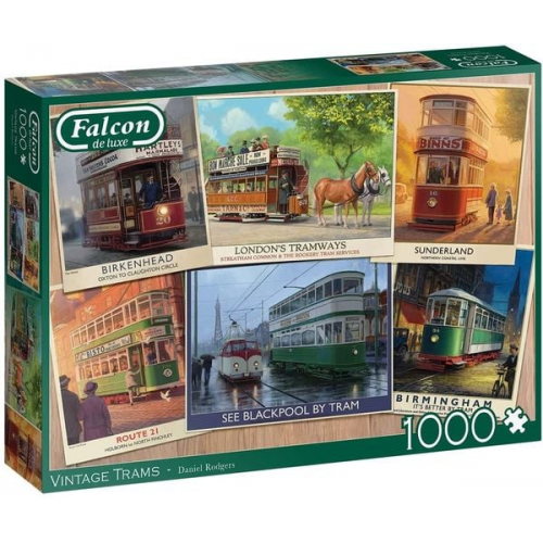 Jumbo Spiele - Vintage Trams , 1000 Teile