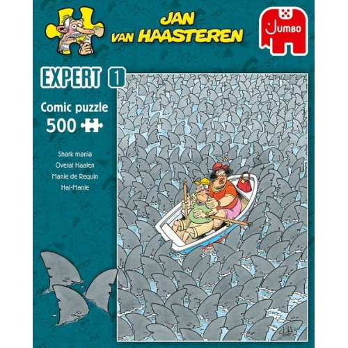 Jumbo Spiele - Jan van Haasteren Expert- Hai-Wahnsinn, 500 Teile