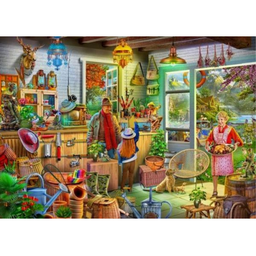 Brain Tree - Fishing Shed 1000 Pieces Jigsaw Puzzle for Adults