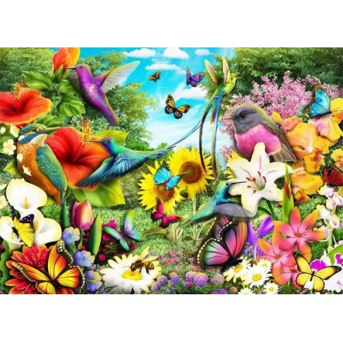 Brain Tree - Flower Garden 1000 Pieces Jigsaw Puzzle for Adults