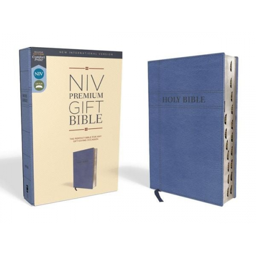 Zondervan - Niv, Premium Gift Bible, Leathersoft, Navy, Red Letter Edition, Indexed, Comfort Print