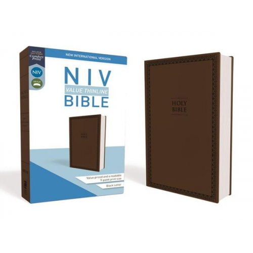 Zondervan - NIV, Value Thinline Bible, Imitation Leather, Brown