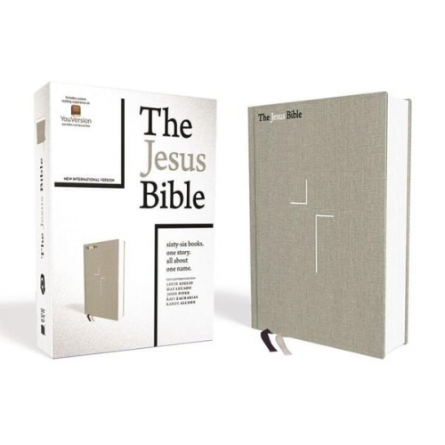 Zondervan - The Jesus Bible, NIV Edition, Cloth Over Board, Gray Linen, Comfort Print