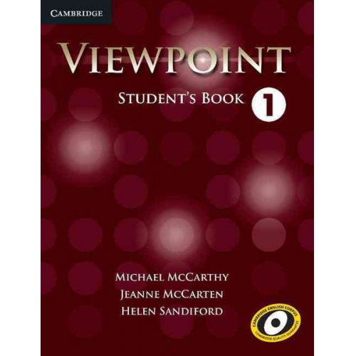 Michael McCarthy Jeanne McCarten Helen Sandiford - Viewpoint Level 1 Student's Book