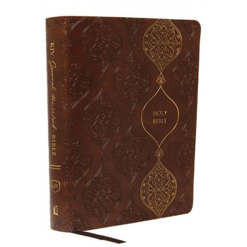 Thomas Nelson - KJV, Journal the Word Bible, Imitation Leather, Brown, Red Letter Edition, Comfort Print