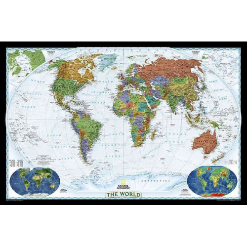 National Geographic Maps - National Geographic World Wall Map - Decorator - Laminated (46 X 30.5 In)