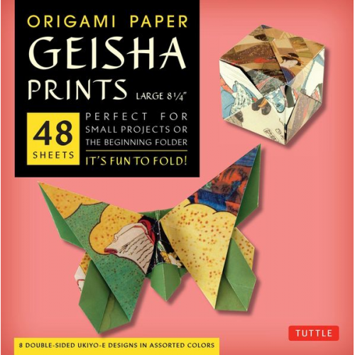 Origami Paper - Geisha Prints - Large 8 1/4 - 48 Sheets