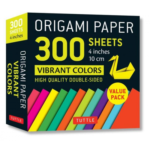 Origami Paper 300 Sheets Vibrant Colors 4 (10 CM)