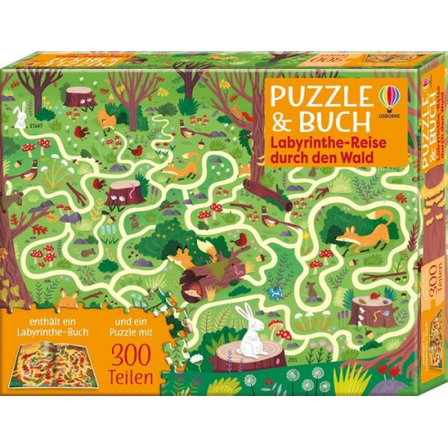 Puzzle & Buch: Labyrinthe-Reise durch den Wald