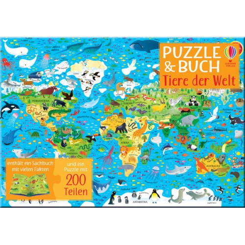 Puzzle & Buch: Tiere der Welt