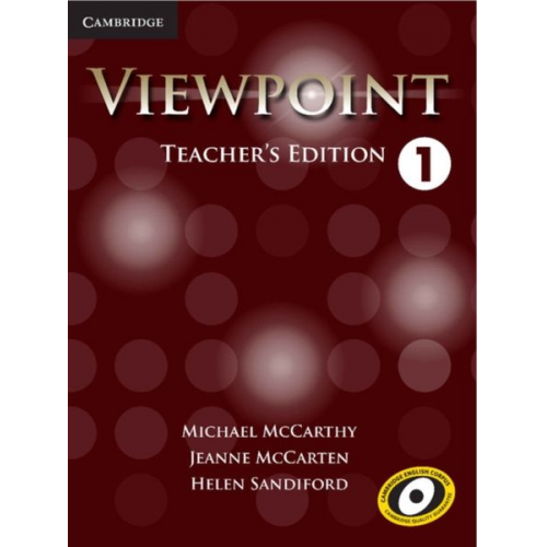 Michael McCarthy Jeanne McCarten Helen Sandiford - Viewpoint Level 1 Teacher's Edition with Assessment Audio CD/CD-ROM