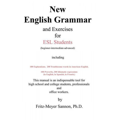 Fritz-Meyer Sannon - New English Grammar for Esl Students