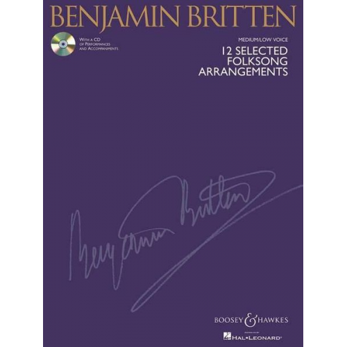 Benjamin Britten - 12 Selected Folksong Arrangements Book/Online Audio