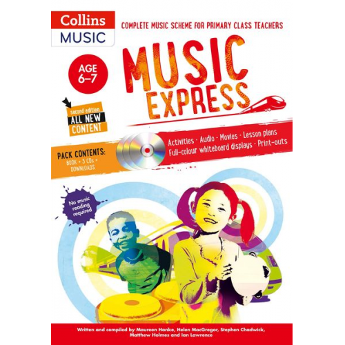 Maureen Hanke Stephen Chadwick Helen MacGregor Matthew Holmes Ian Lawrence - Music Express: Age 6-7 (Book + 3cds + DVD-Rom)