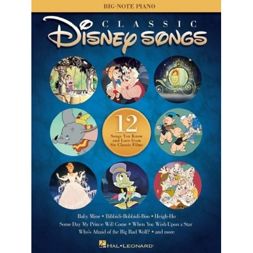 Hal Leonard Publishing Corporation (COR) - Classic Disney Songs - Big Note Piano Songbook